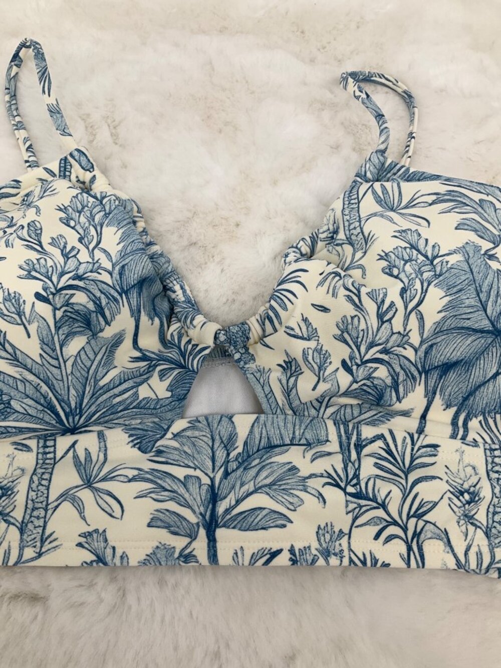 Shade & Shore LARGE Toile Longline Floral Botanical top Adjustable Straps & Remo - Picture 4 of 8